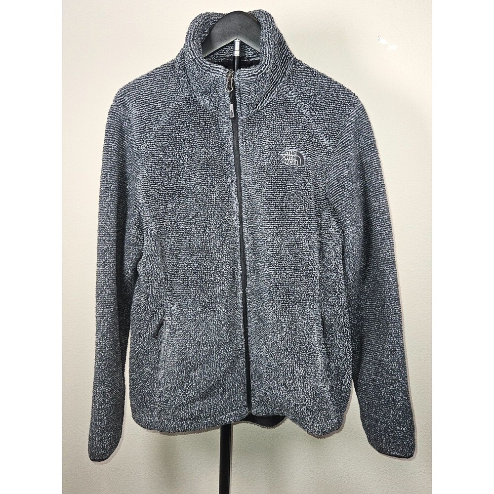The North Face Osito 2 Fuzzy Fleece Jacket Womens Gray Full Zip Size M